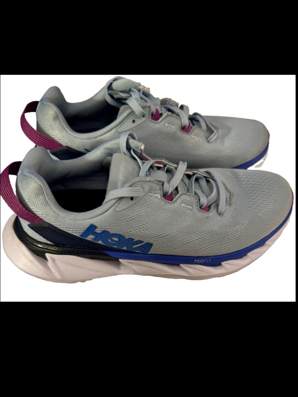 HOKA One One 1106478 Lite Blue Running Shoe Cross Training W Elevon 2 Womens 7.5